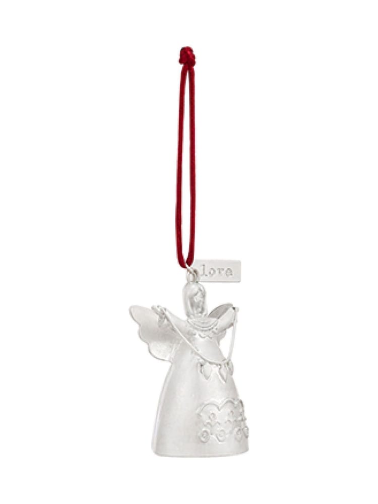 Widdop Silver Love Mini Angel Bell Metal Ornament - 4.5" x 5 - Image 2 of 5 Widdop Silver Love Mini Angel Bell Metal Ornament - 4.5" x 5 - Image 2 of 5