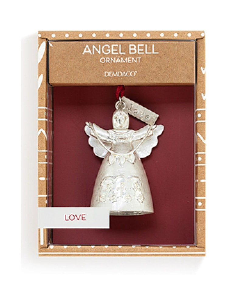Widdop Silver Love Mini Angel Bell Metal Ornament - 4.5" x 5 - Image 5 of 5 Widdop Silver Love Mini Angel Bell Metal Ornament - 4.5" x 5 - Image 5 of 5