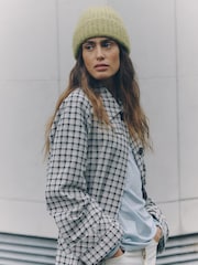 Green Ribbed Beanie Hat - Image 1 of 3