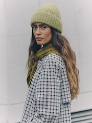 Green Ribbed Beanie Hat - Image 2 of 3