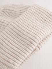 Oatmeal Ribbed Beanie Hat - Image 5 of 5