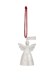 Widdop Silver Joy Mini Angel Bell Metal Ornament - 4.5 x 5in - Image 1 of 5