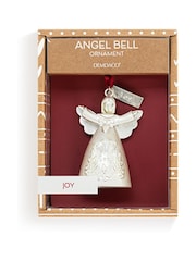 Widdop Silver Joy Mini Angel Bell Metal Ornament - 4.5 x 5in - Image 5 of 5