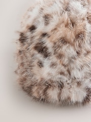 Snow Leopard Fur Cloche Hat - Image 2 of 3