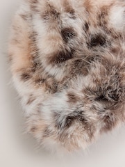 Snow Leopard Fur Cloche Hat - Image 3 of 3
