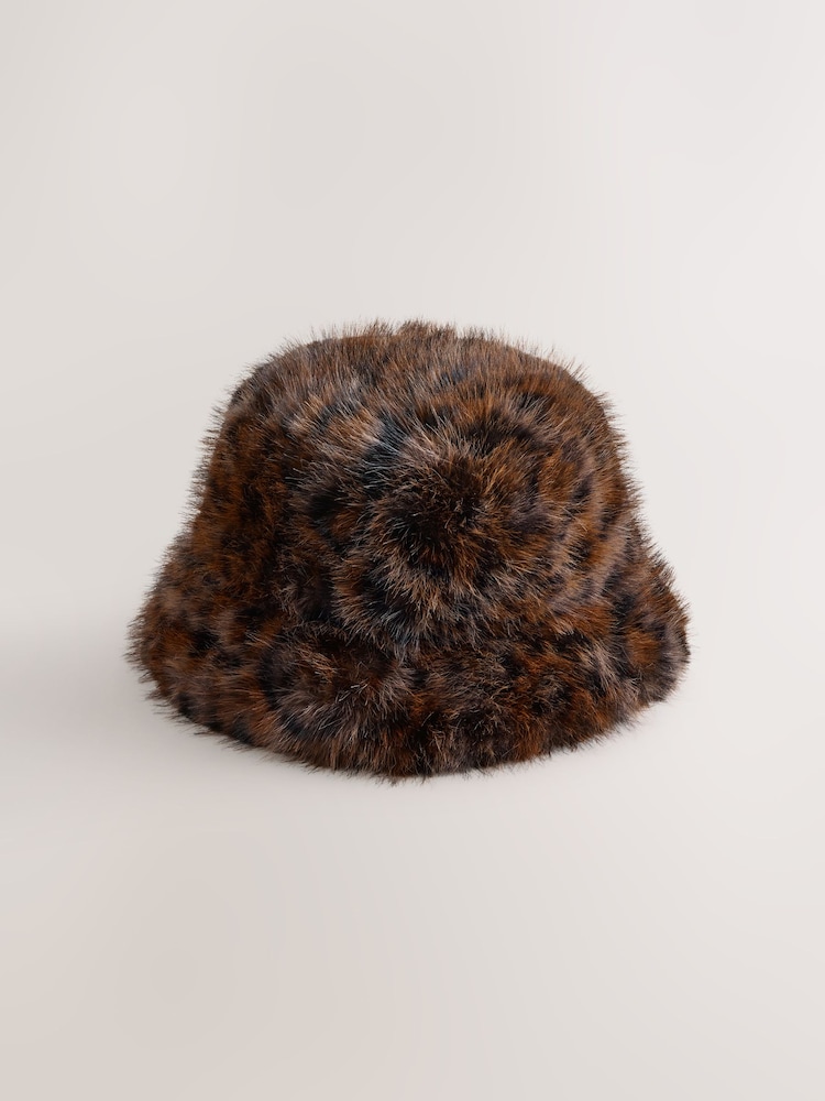 Leopard Fur Bucket Hat - Image 1 of 3