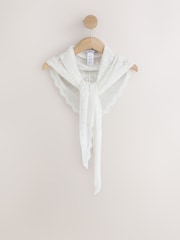 Ecru Crochet Triangle Scarf - Image 1 of 3