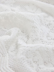 Ecru Crochet Triangle Scarf - Image 2 of 3
