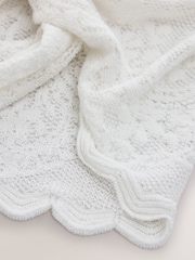 Ecru Crochet Triangle Scarf - Image 3 of 3