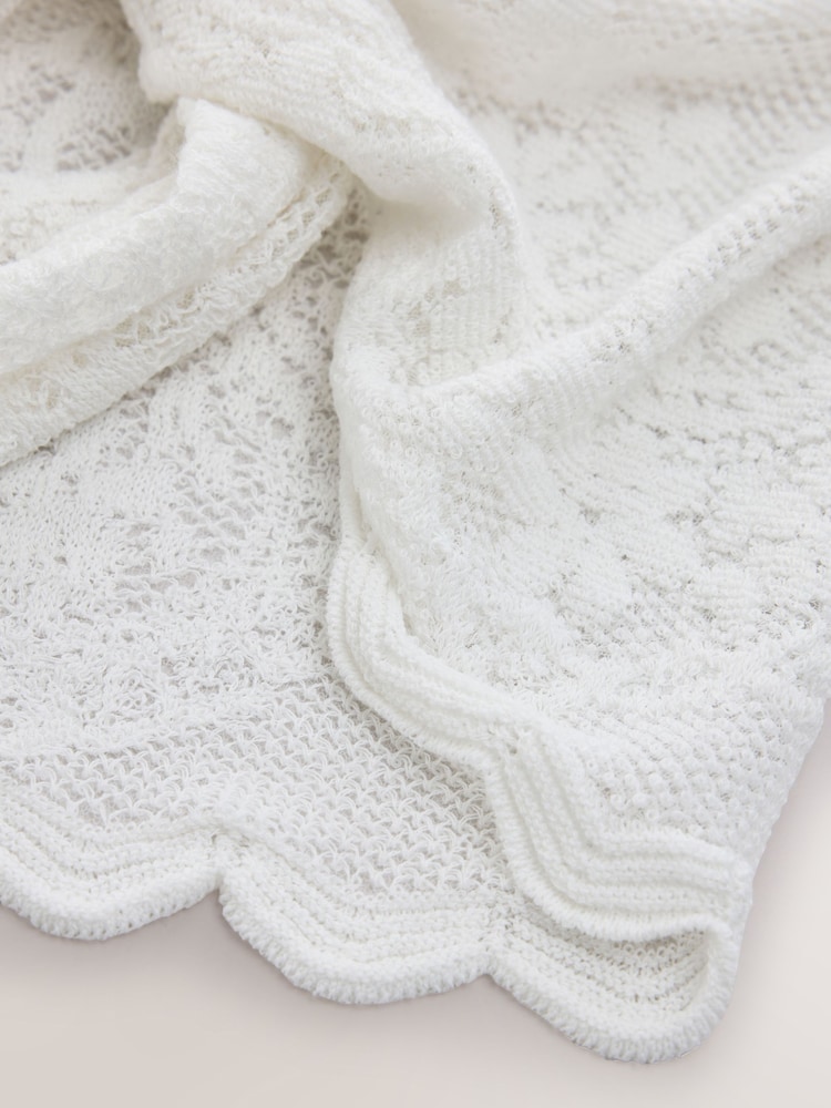 Ecru Crochet Triangle Scarf - Image 3 of 3