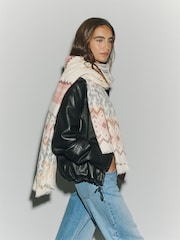 Pink Leopard Midweight Scarf - Image 4 of 9