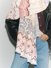 Pink Leopard Midweight Scarf - Image 6 of 9