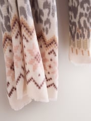 Pink Leopard Midweight Scarf - Image 8 of 9