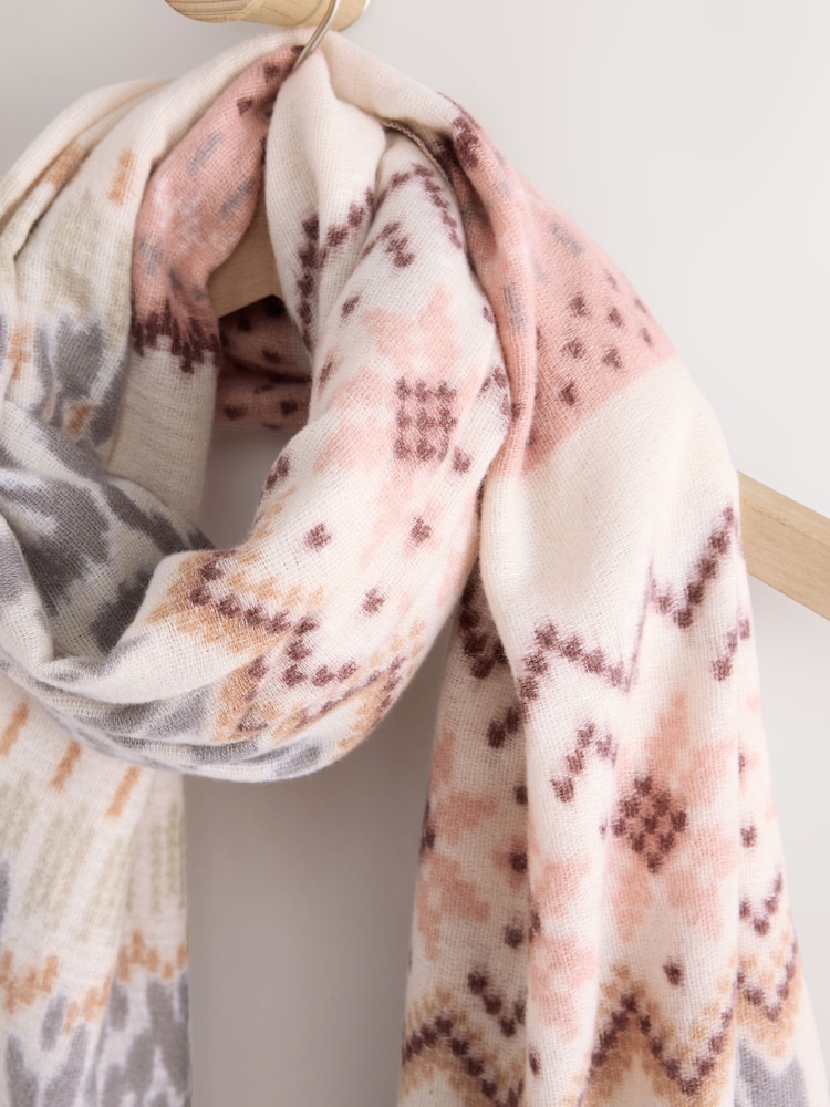 Pink Leopard Midweight Scarf - Image 9 of 9