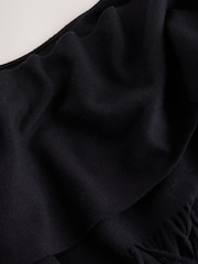Black Fringe Midweight Fringed Shawl Scarf - Image 3 of 3