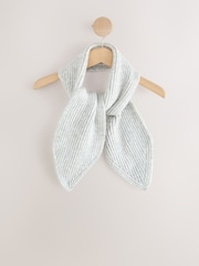 Grey Knitted Ribbed Scarf - Image 3 of 5