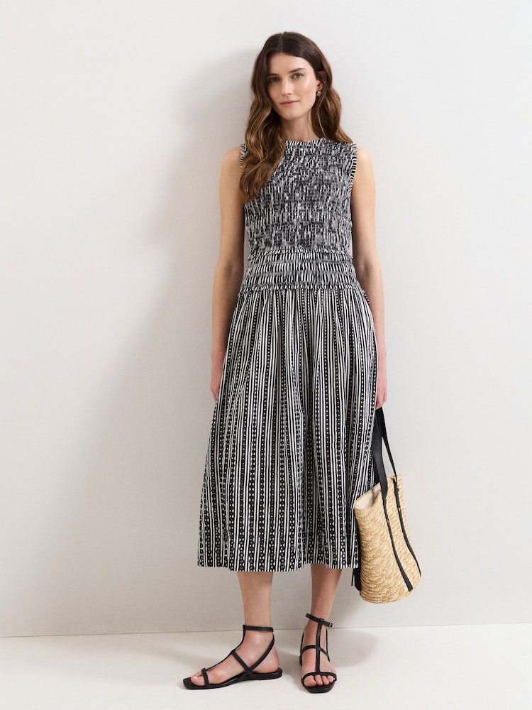 Phase Eight Black Chiara Stripe Dress - Image 1 of 6