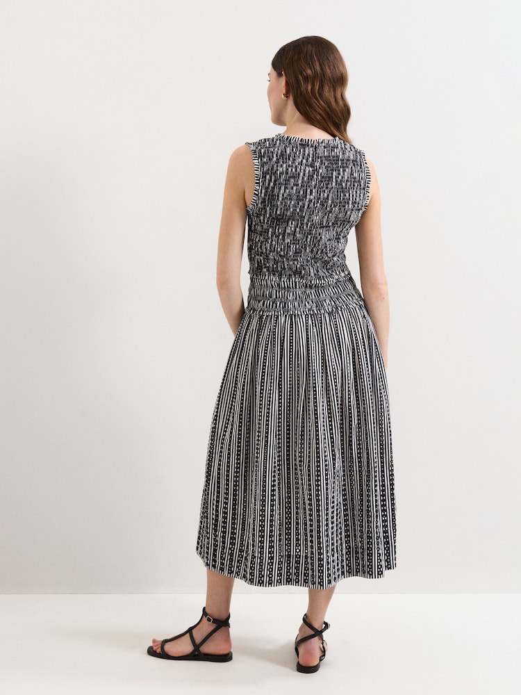 Phase Eight Black Chiara Stripe Dress - Image 2 of 6