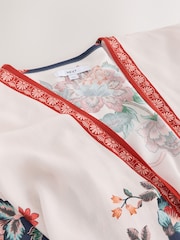 Çox çiçəkli çap - Tie Waist - 3şəkildən 3 şəkil