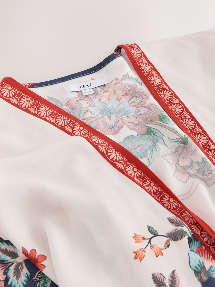 Çox çiçəkli çap - Tie Waist - 3şəkildən 3 şəkil