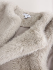 Grey Faux Fur Gilet Cover-Up - Image 2 of 3