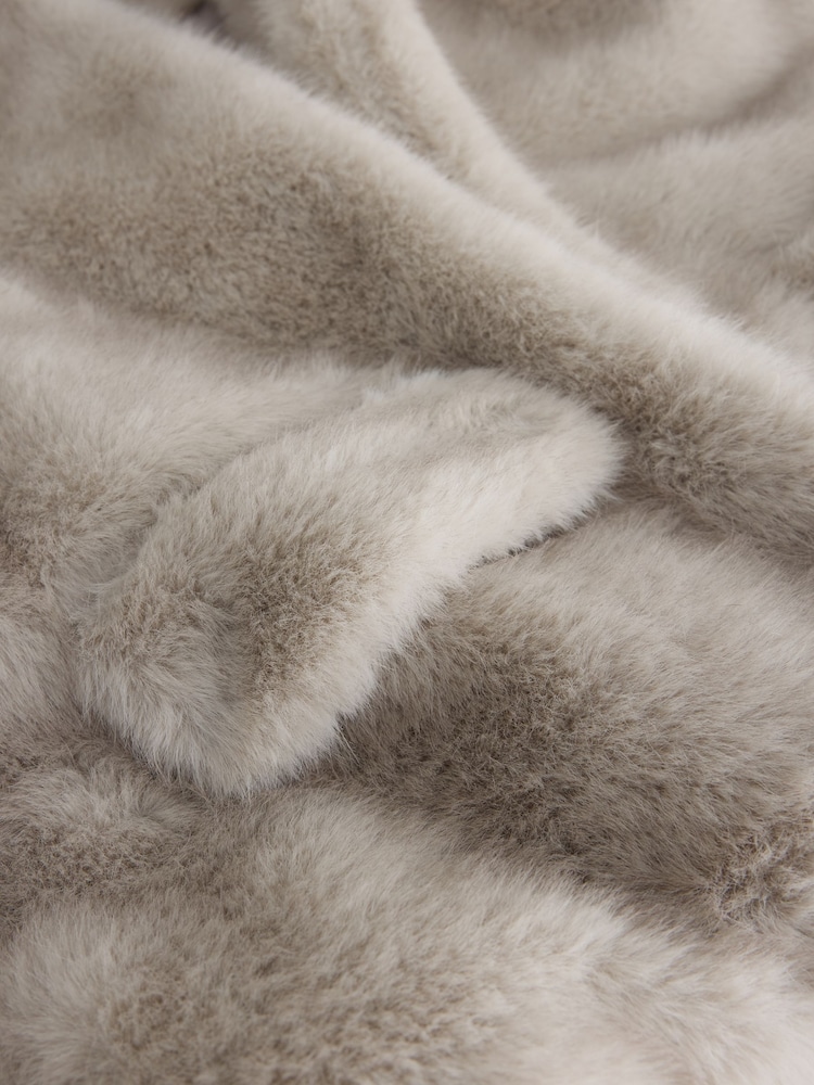 Grey Faux Fur Gilet Cover-Up - Image 3 of 3