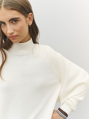 White Knitted Mock Layer Jumper - Image 3 of 4