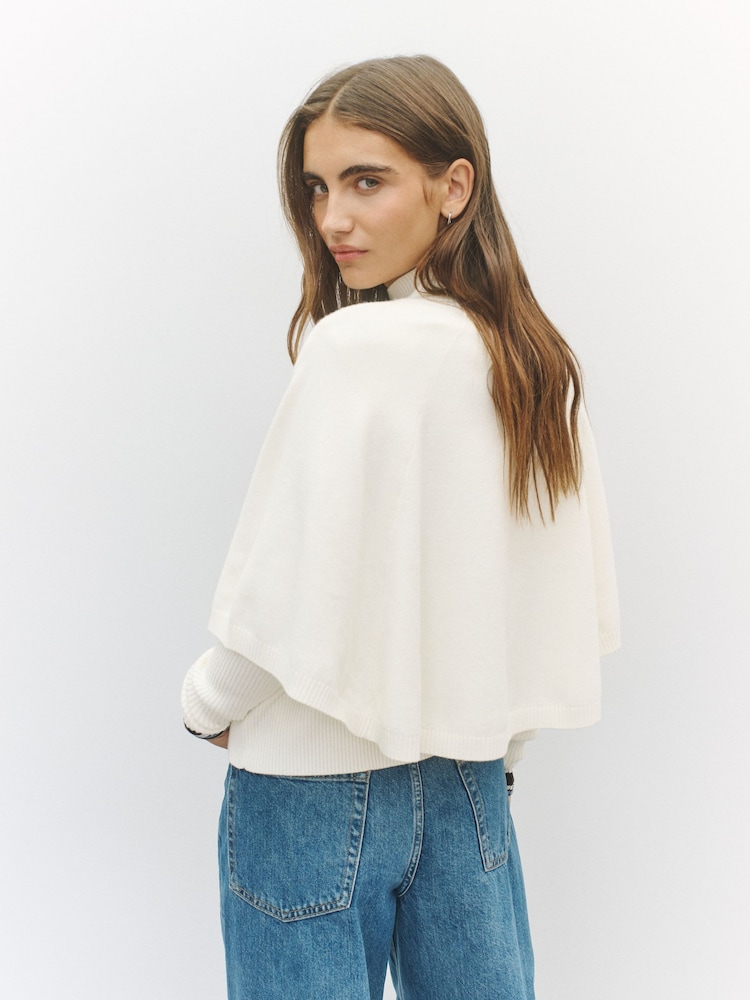 White Knitted Mock Layer Jumper - Image 4 of 4