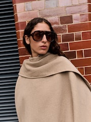 Oatmeal Fringe Cape Cover-Up - Image 3 of 4