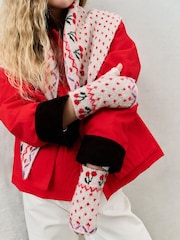 Multi Cherry Print Handwarmer Gloves - Image 2 of 6