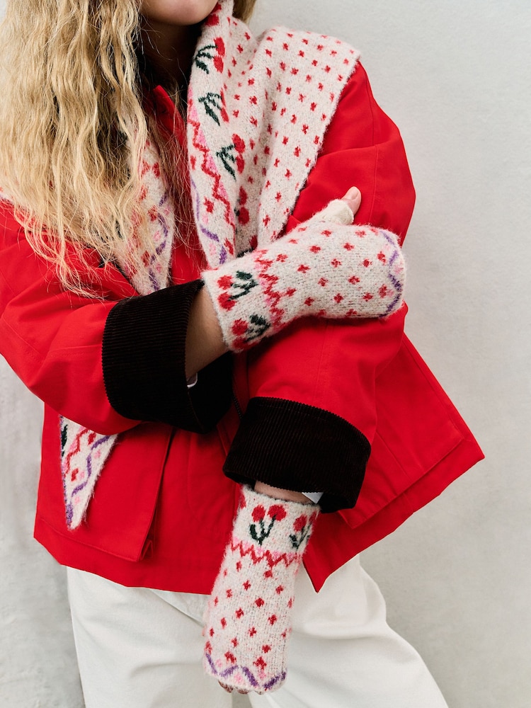 Multi Cherry Print Handwarmer Gloves - Image 2 of 6
