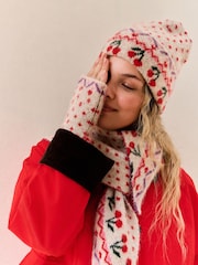 Multi Cherry Print Handwarmer Gloves - Image 3 of 6