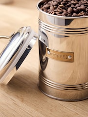 Set of 3 Silver & Gold Stainless Steel Tea , Coffee & Sugar Canisters - Image 4 of 5