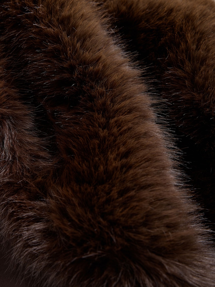Brown Faux Fur Gilet Cover-Up - Image 7 of 7