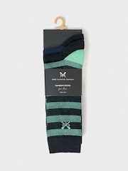 Crew Clothing Blue Socks 3 Pack - Image 2 of 2