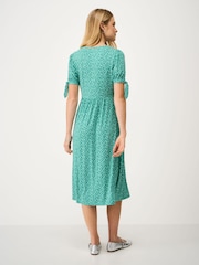 Crew Clothing Blue Cecil Tie-Cuff Jersey Dress - Image 2 of 5