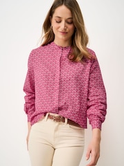 Crew Clothing Savannah Cotton-Viscose Blouse - Imaginea 1 din 5