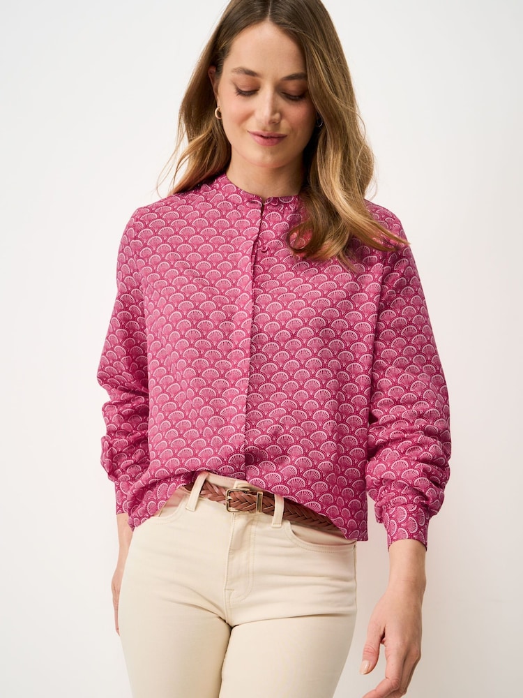 Crew Clothing Savannah Cotton-Viscose Blouse - Imaginea 1 din 5