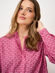 Crew Clothing Savannah Cotton-Viscose Blouse - Imaginea 4 din 5