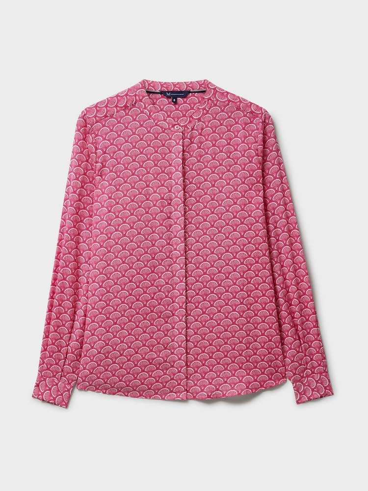 Crew Clothing Savannah Cotton-Viscose Blouse - Imaginea 5 din 5