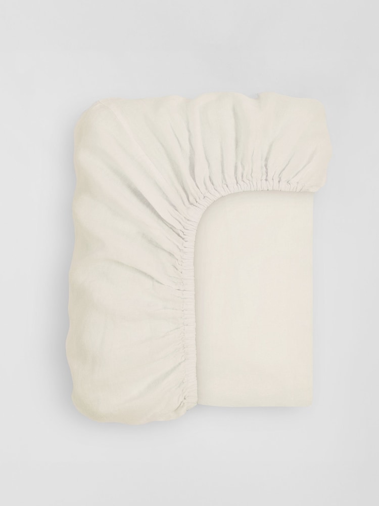 Secret Linen Store Cream Fitted Sheet - Image 1 of 3