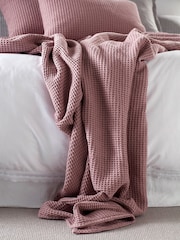 Secret Linen Store Vintage Rose Big Waffle Throw - Image 1 of 2