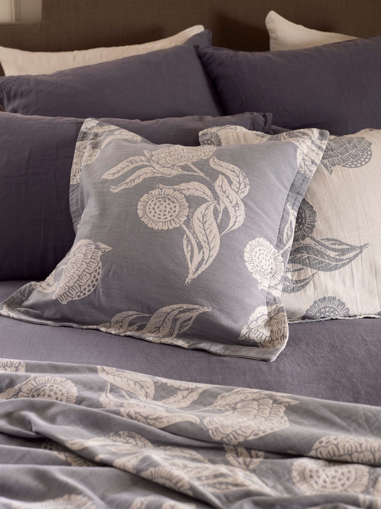 Secret Linen Store French Blue Iona Cushion Cover - Image 1 of 3