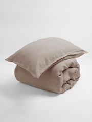 Secret Linen Store Conker Sid Stripe Linen Pillowcase - Image 4 of 4