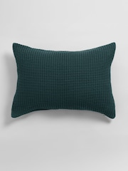 Secret Linen Store Darkest Spruce Big Waffle Cushion Cover - Image 2 of 2