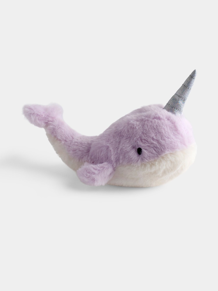 JoJo Maman Bébé Nora Narwhal Purple Soft Plush Toy - Image 1 of 4