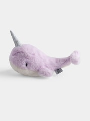 JoJo Maman Bébé Nora Narwhal Purple Soft Plush Toy - Image 2 of 4