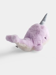 JoJo Maman Bébé Nora Narwhal Purple Soft Plush Toy - Image 3 of 4