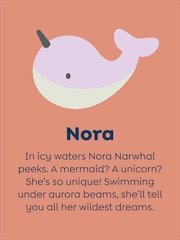 JoJo Maman Bébé Nora Narwhal Purple Soft Plush Toy - Image 4 of 4