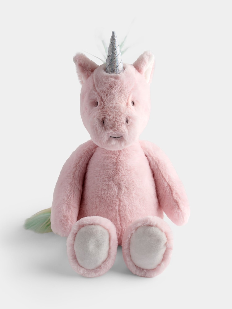 JoJo Maman Bébé Sparkles Unicorn Pink Soft Plush Toy - Image 1 of 4